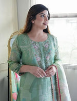 Load image into Gallery viewer, Green Tissue Kurta Set
