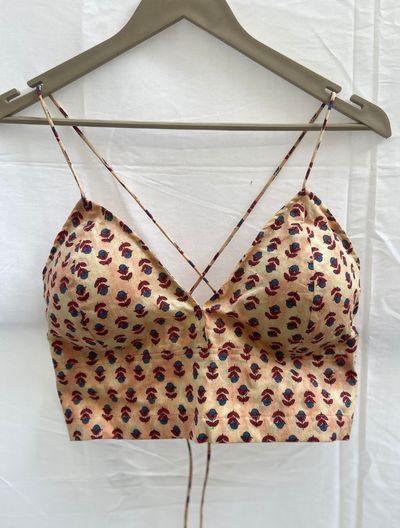 Red Printed Shirt & Bralette Combo - Ramya