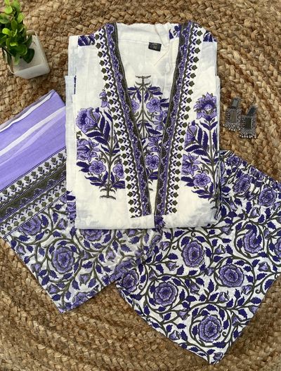 Mughal Buta Print Kurta Set