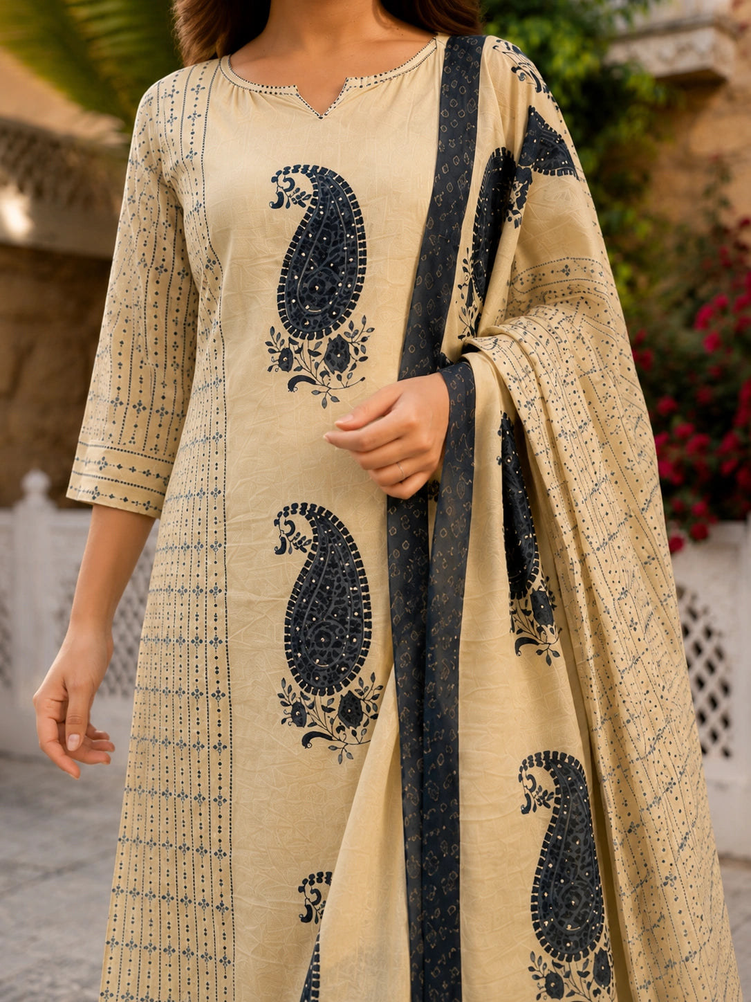 ethnic printed kurta set