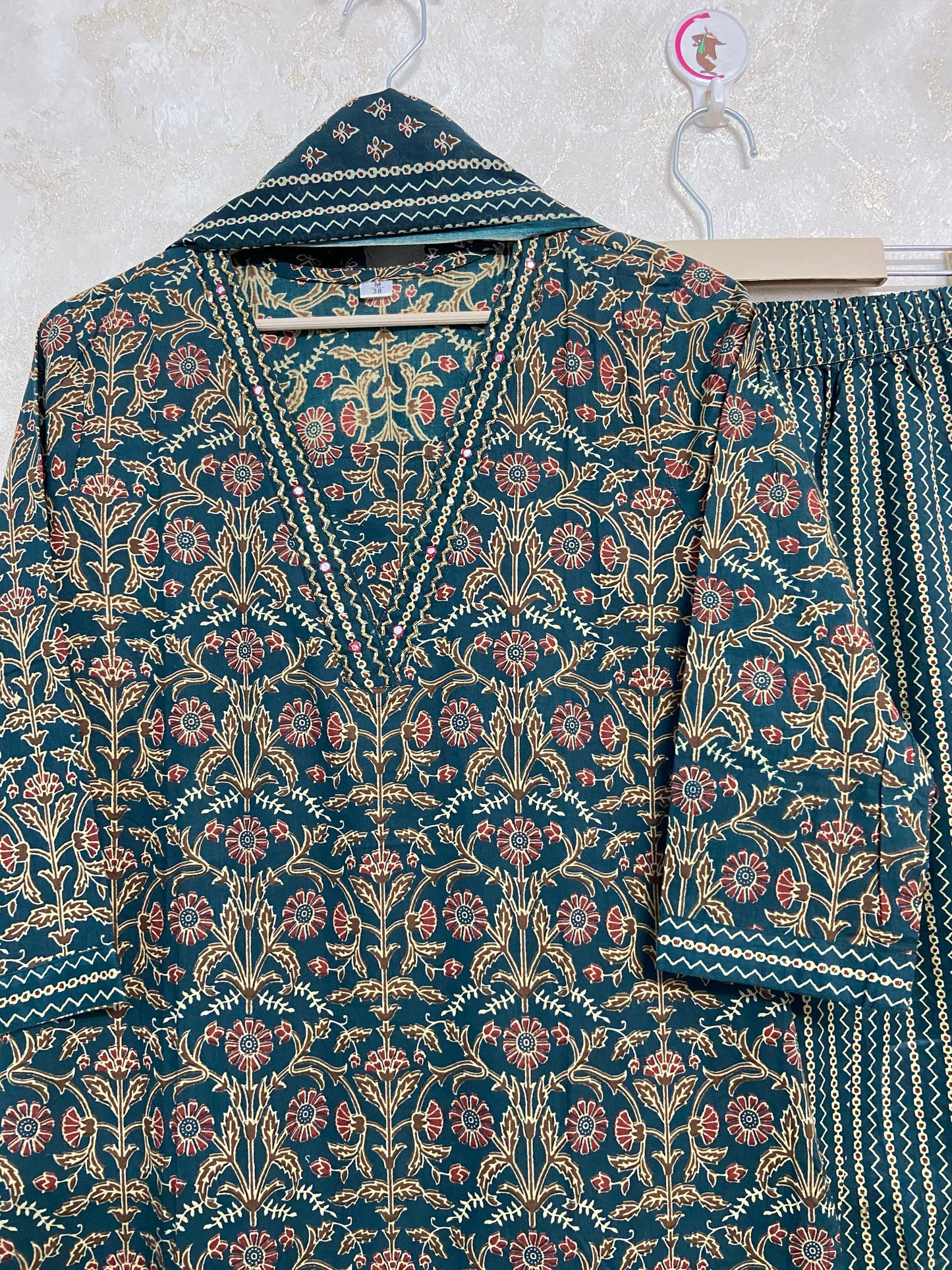 Green Kalamkari Kurta Set - Ramya