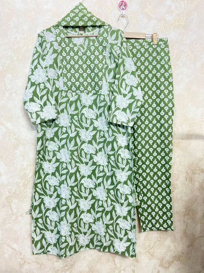 Soha Hand Printed Cotton Set - Ramya