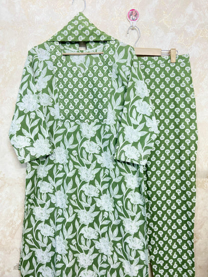 Soha Hand Printed Cotton Set - Ramya