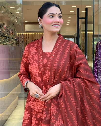 Ruhani A-Line Suit Set - Ramya