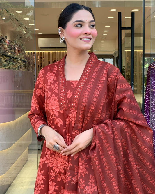Ruhani A-Line Suit Set - Ramya